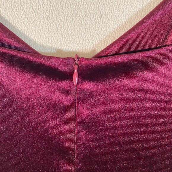 Ababalaya Dress Women's Small Dark Red Velvet Babydoll‎ Romantic Mini - Picture 9 of 9